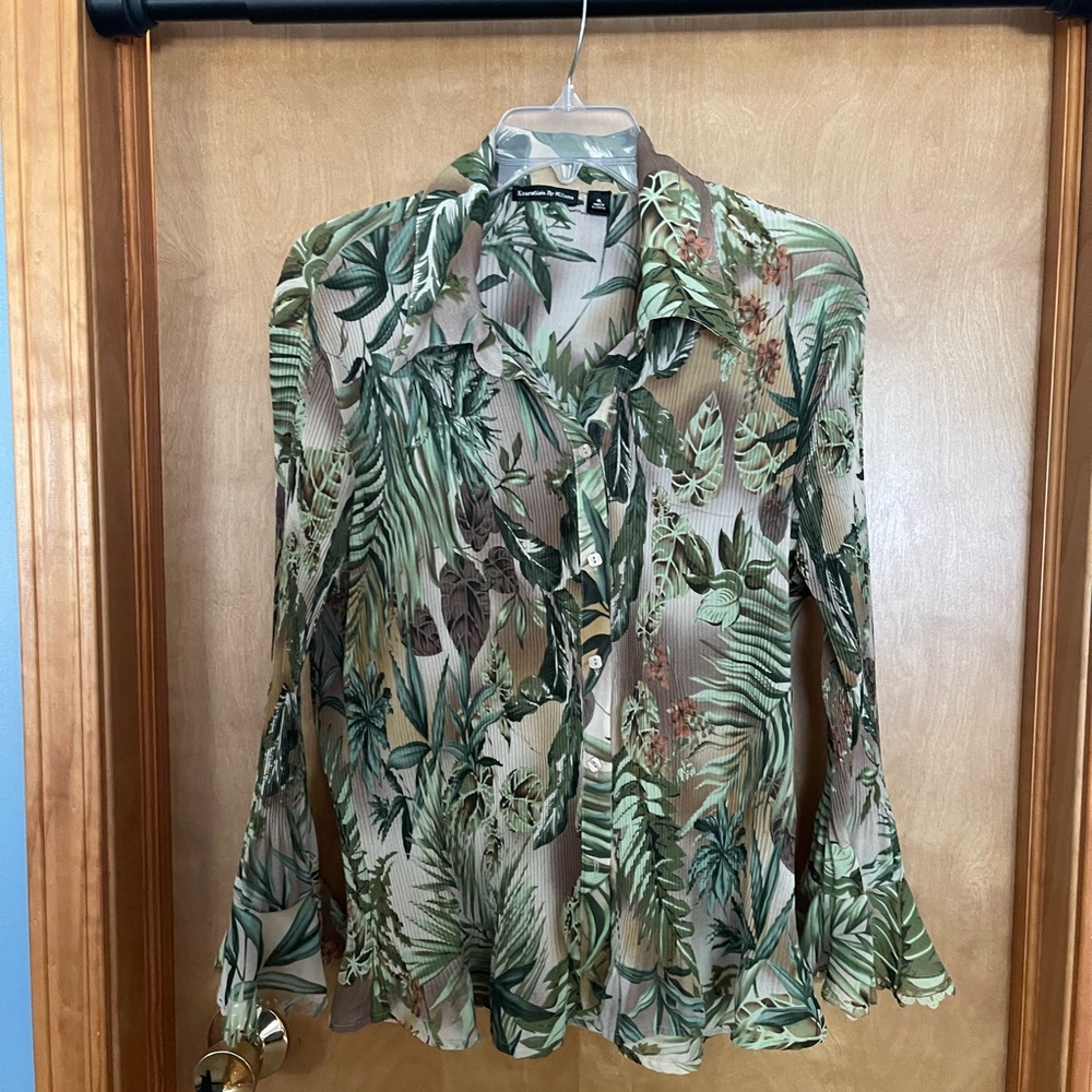 Ladies button down blouse.
